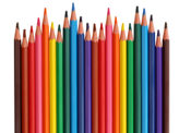 multicolored pencils